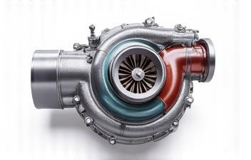 Diagram or image showing a turbocharger component.