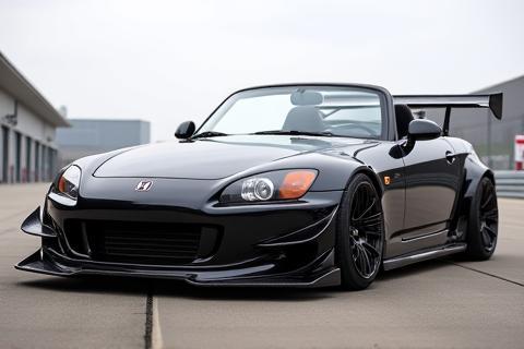 Honda S2000 with functional aerodynamic body kit.